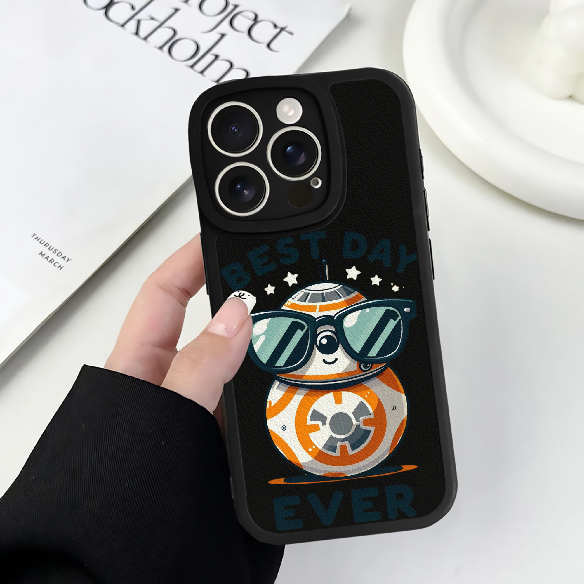 （画像用） スター・ウォーズ Star Wars 【iPhone 16シリーズ対応】シリコンスマホケース（レザー調） 材質：シリコン